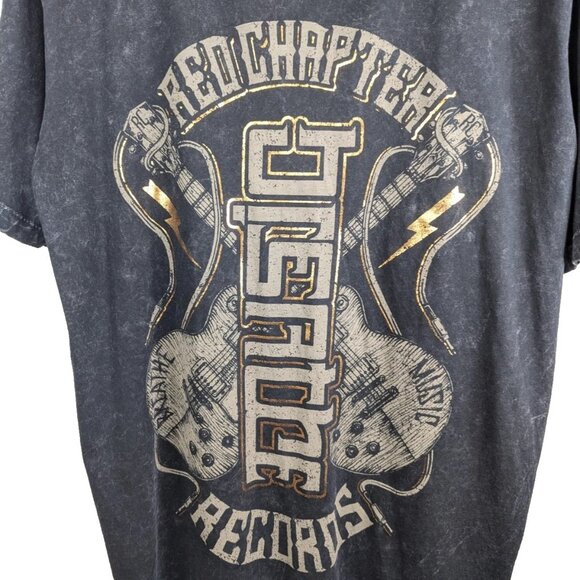 Red Chapter Breath Music Ambigram T-Shirt Black Gold Gray Style 1065BLK Sz Large - Picture 4 of 7